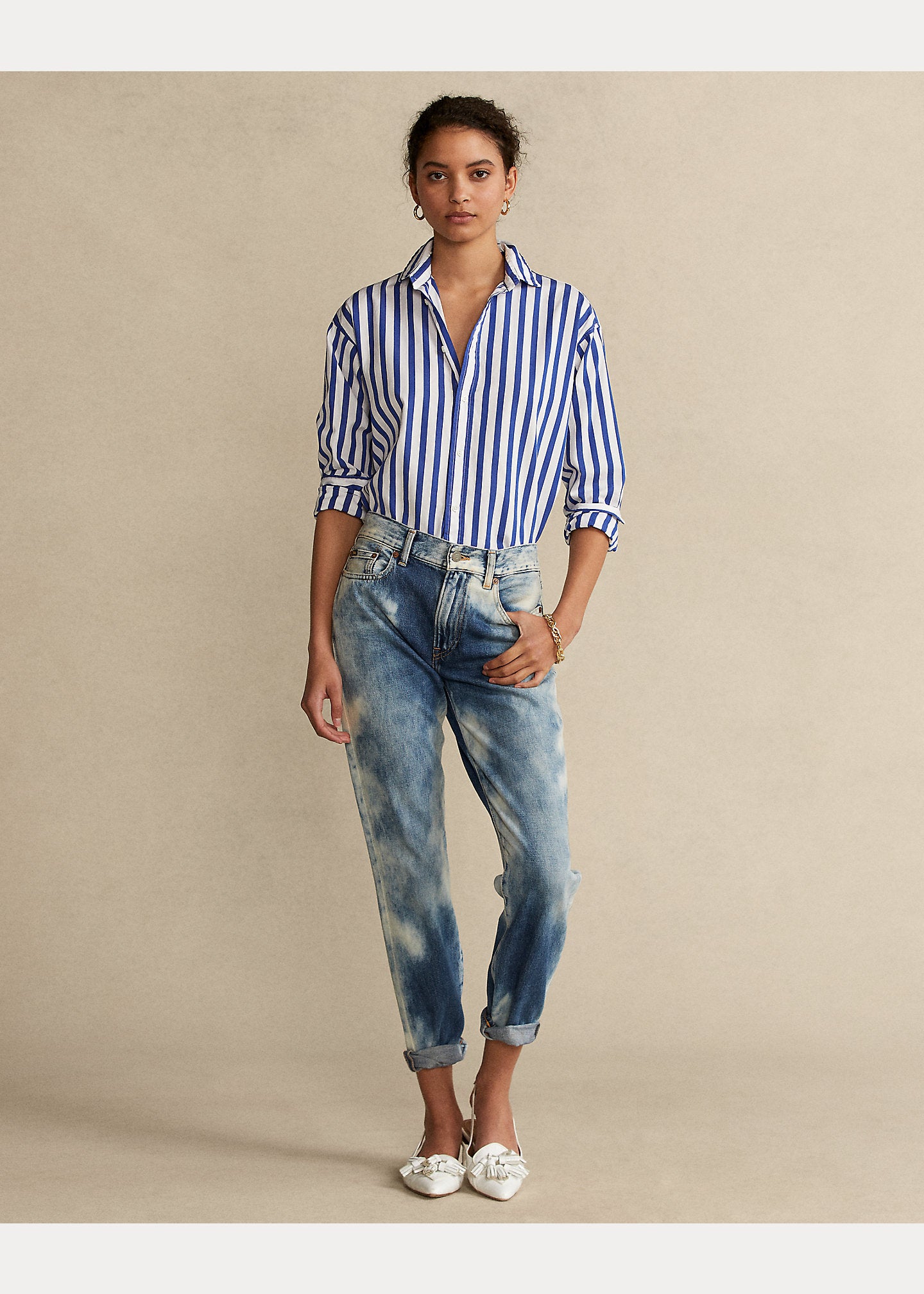 Памучна кошула со риги