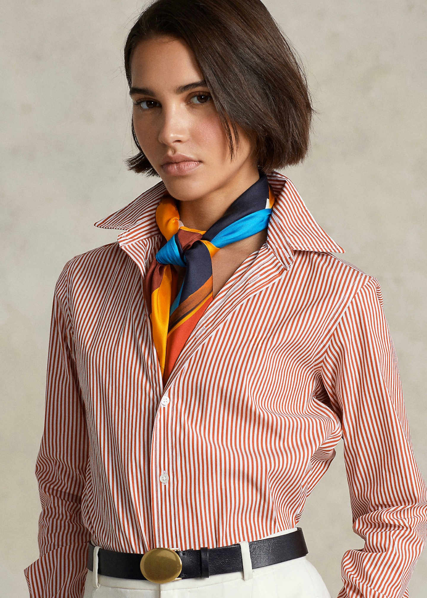 Classic Fit памучна кошула со риги