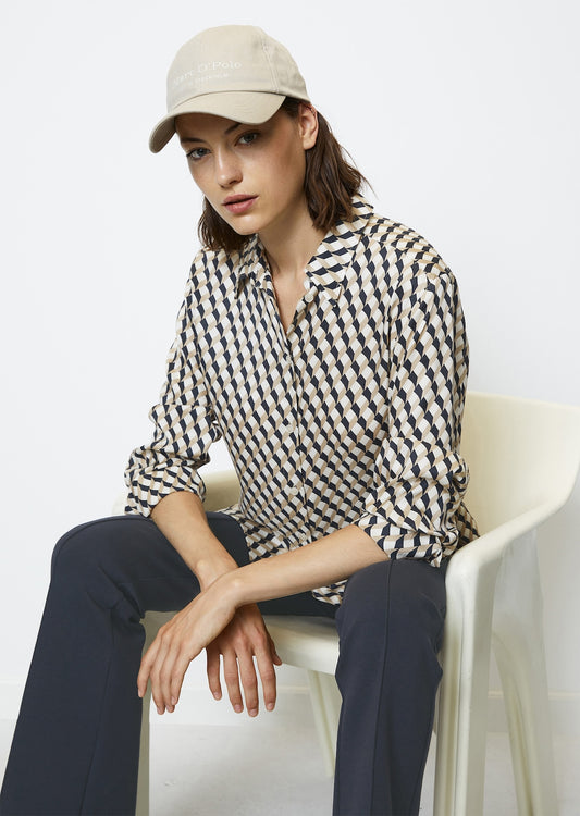 Кошула со долги ракави со принт од LENZING™ ECOVERO™