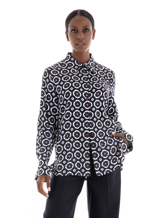 Кошула со долги ракави со принт од LENZING™ ECOVERO™