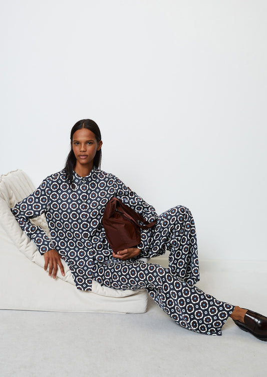 Кошула со долги ракави со принт од LENZING™ ECOVERO™