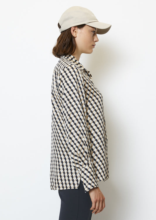 Кошула со долги ракави со принт од LENZING™ ECOVERO™