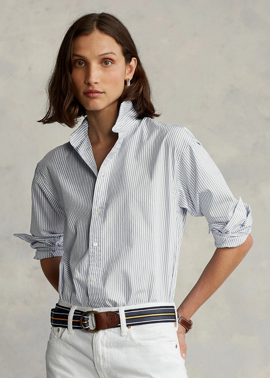 Classic Fit памучна кошула со риги