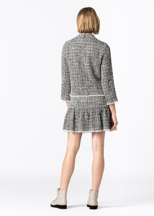 Букле топ со стоечка јака