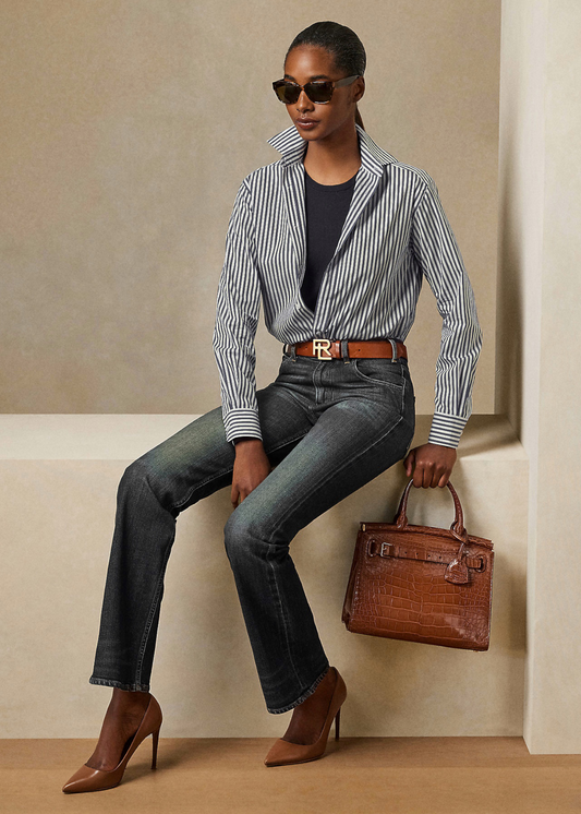 Памучна кошула со риги