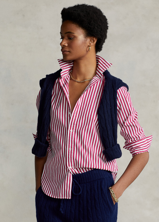 Памучна кошула со риги