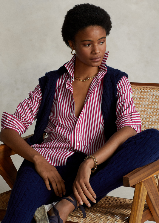 Памучна кошула со риги