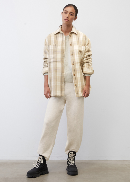 Карирана unisex overshirt направена со рециклирани влакна