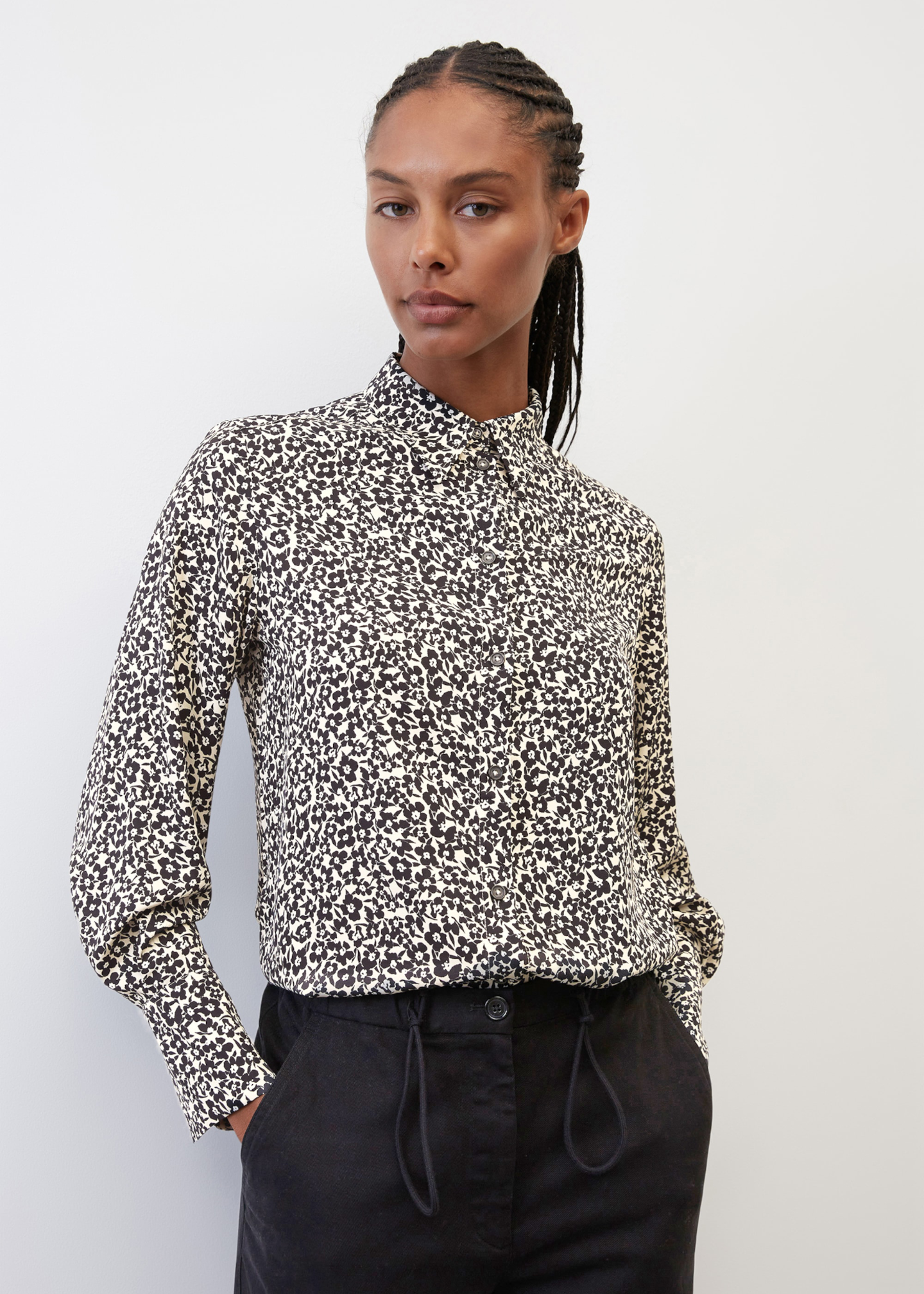 Блуза дугих рукава са штампом од LENZING™ ECOVERO™
