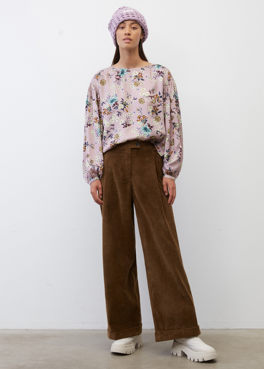 Блуза со волуминозни ракави во cropped fit изработена од LENZING™ ECOVERO™