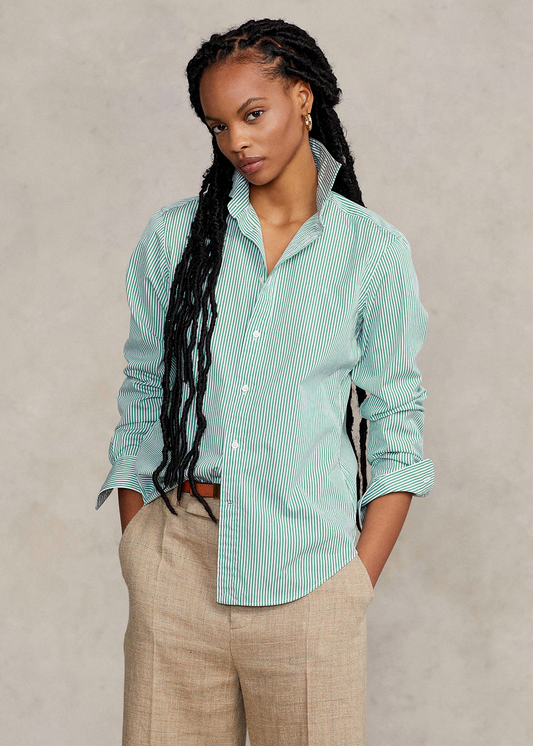 Classic Fit памучна кошула со риги