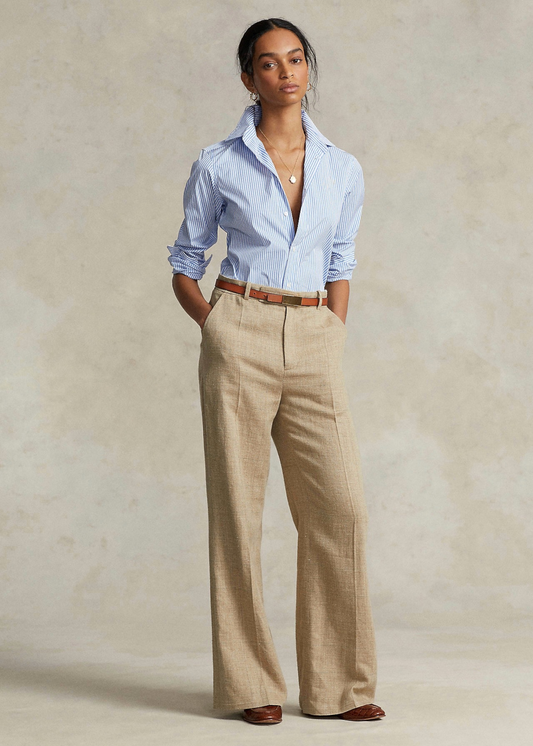 Classic Fit памучна кошула со риги