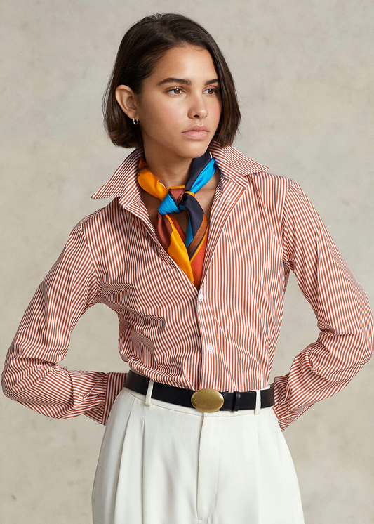 Classic Fit памучна кошула со риги