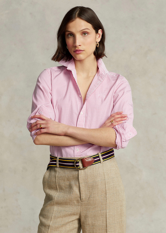 Classic Fit памучна кошула со риги