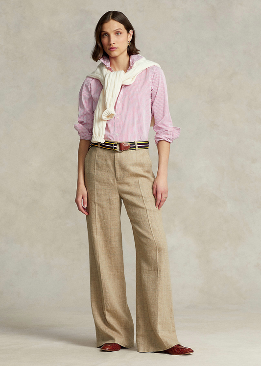 Classic Fit памучна кошула со риги