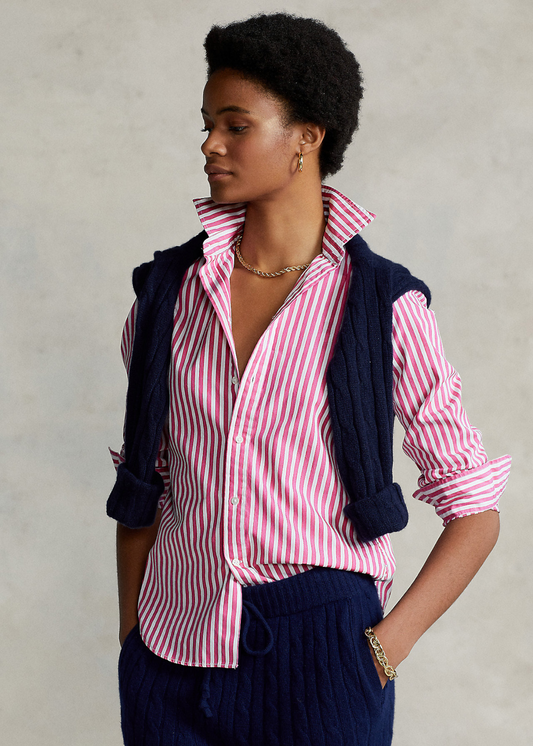 Памучна кошула со риги