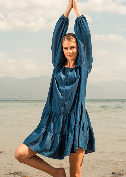 Тексас фустан од чист органски памук