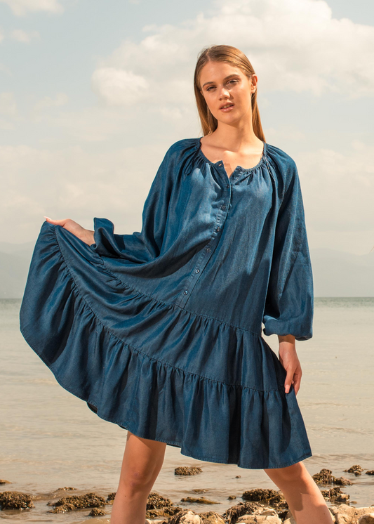 Тексас фустан од чист органски памук