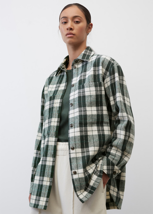 Карирана unisex overshirt направена со рециклирани влакна