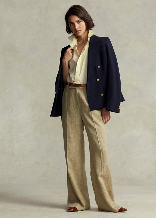 Classic Fit памучна кошула со риги