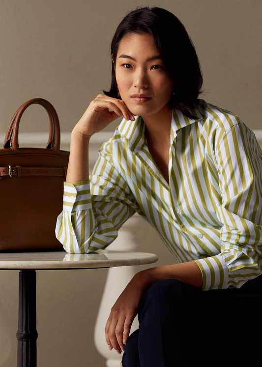 Капри памучна кошула со риги