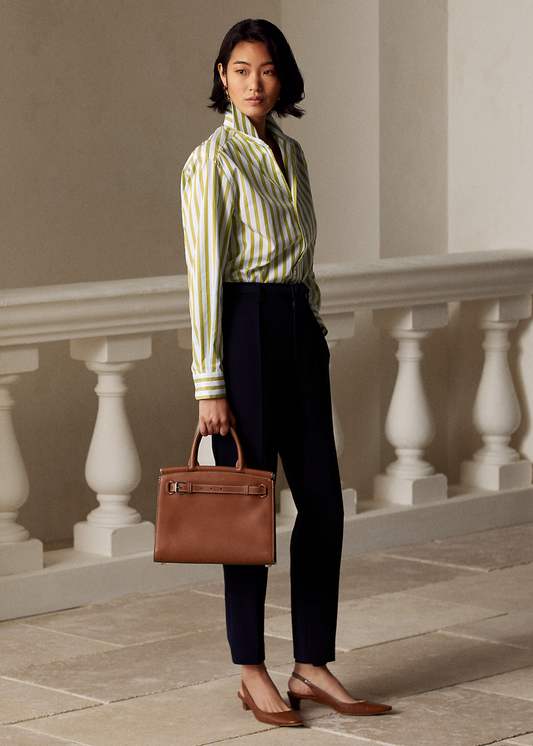 Капри памучна кошула со риги